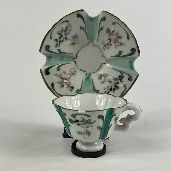 Armando Grave Other - Armando Grave Portugal Demitasse Cup Saucer Hand Painted Floral AG Pintado à Mão